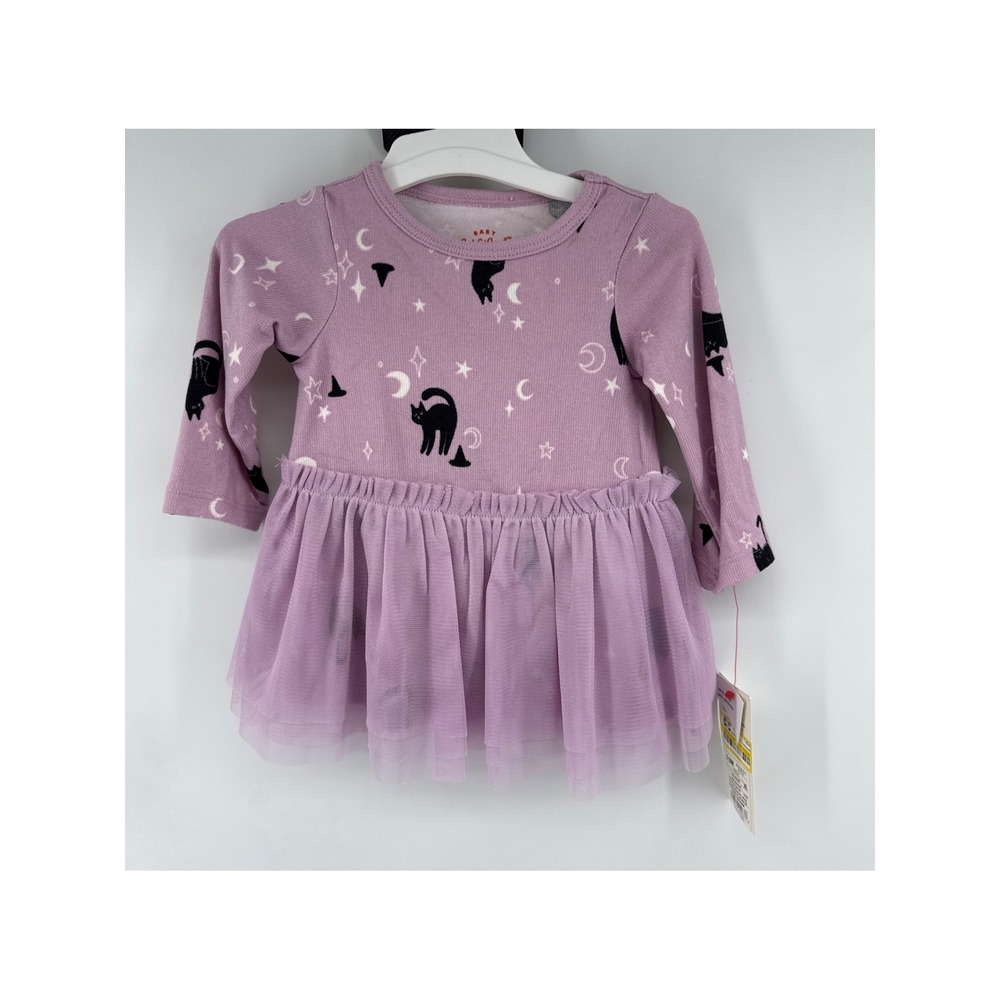 Cat & Jack Baby Girls Purple Celestial Cat Tulle Tutu Dress 0-3M NWT